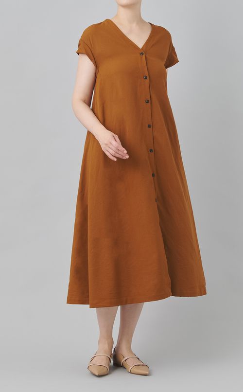 【reADdress】ベルト付ロングジレワンピース