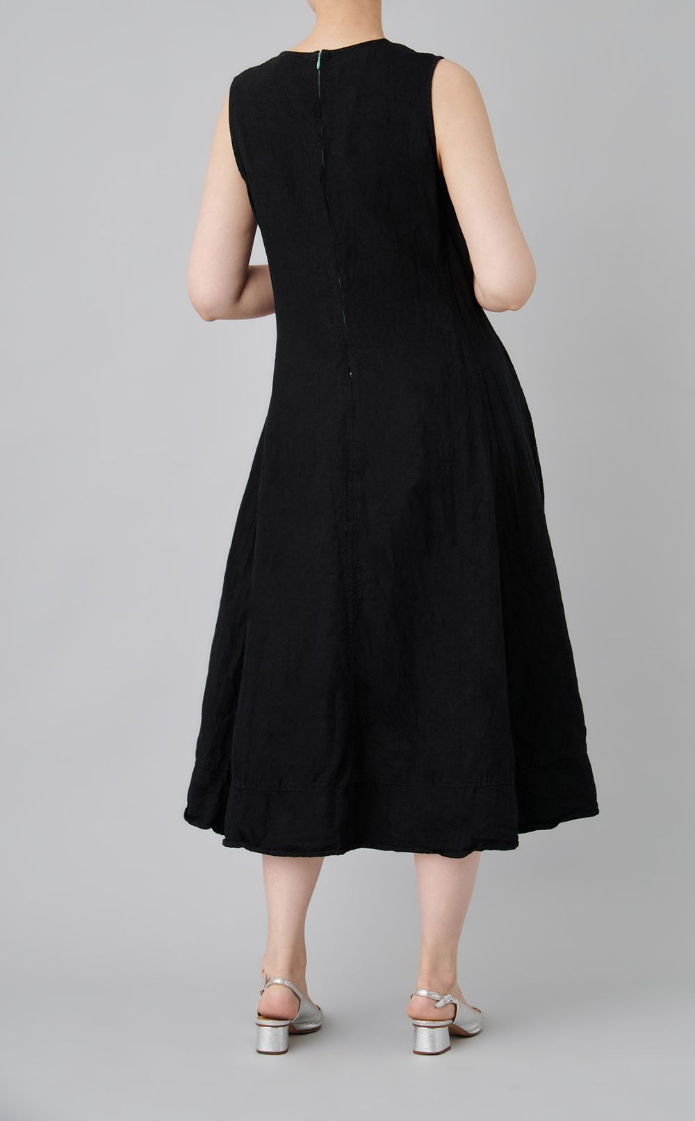 【reADdress】Vネックリネンノースリーブワンピース