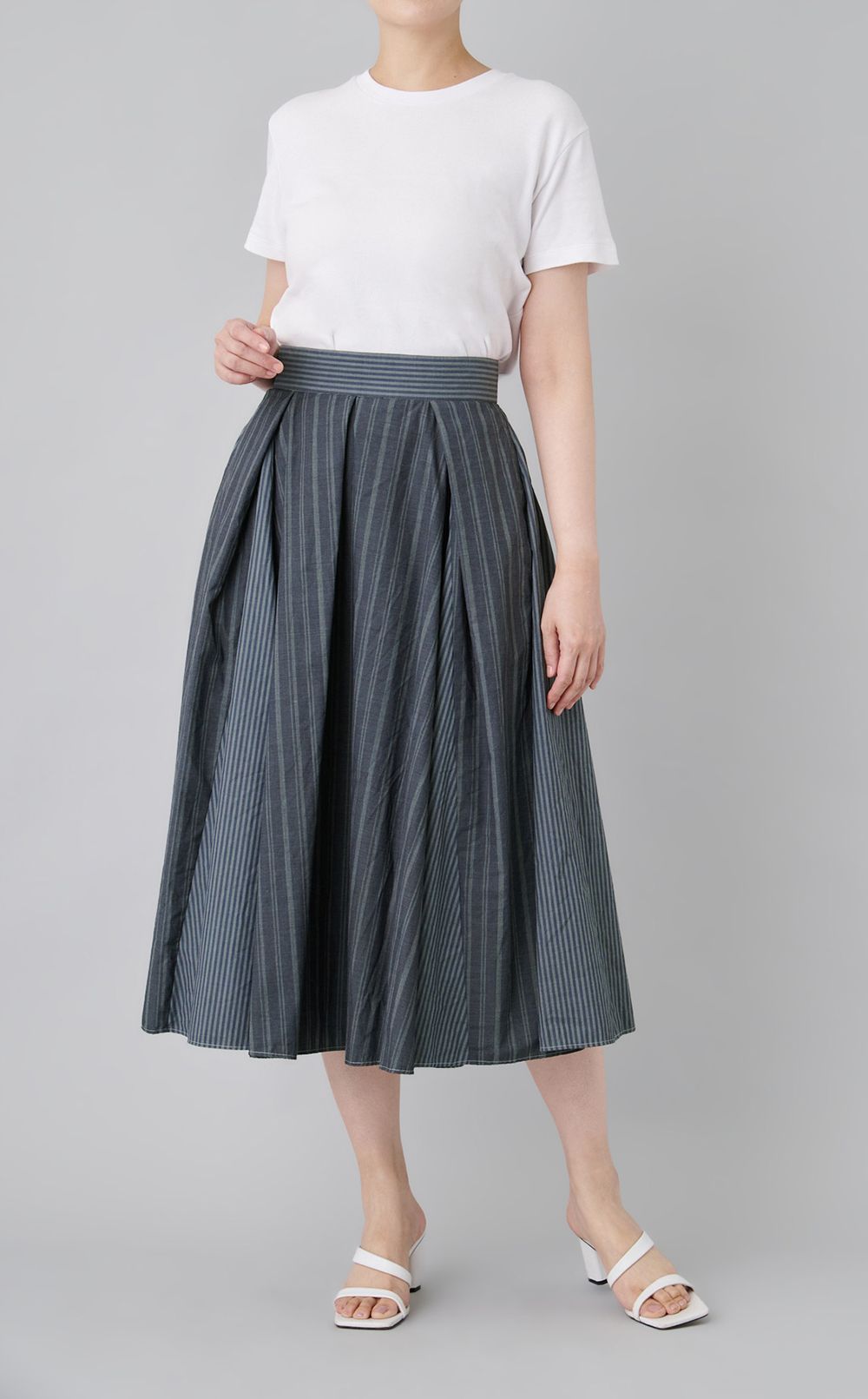 【reADdress】コットンタックフレアスカート