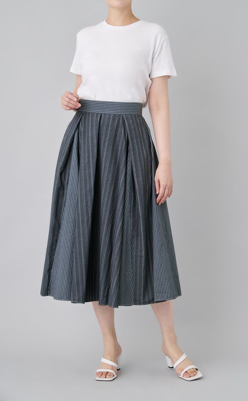 【reADdress】コットンタックフレアスカート