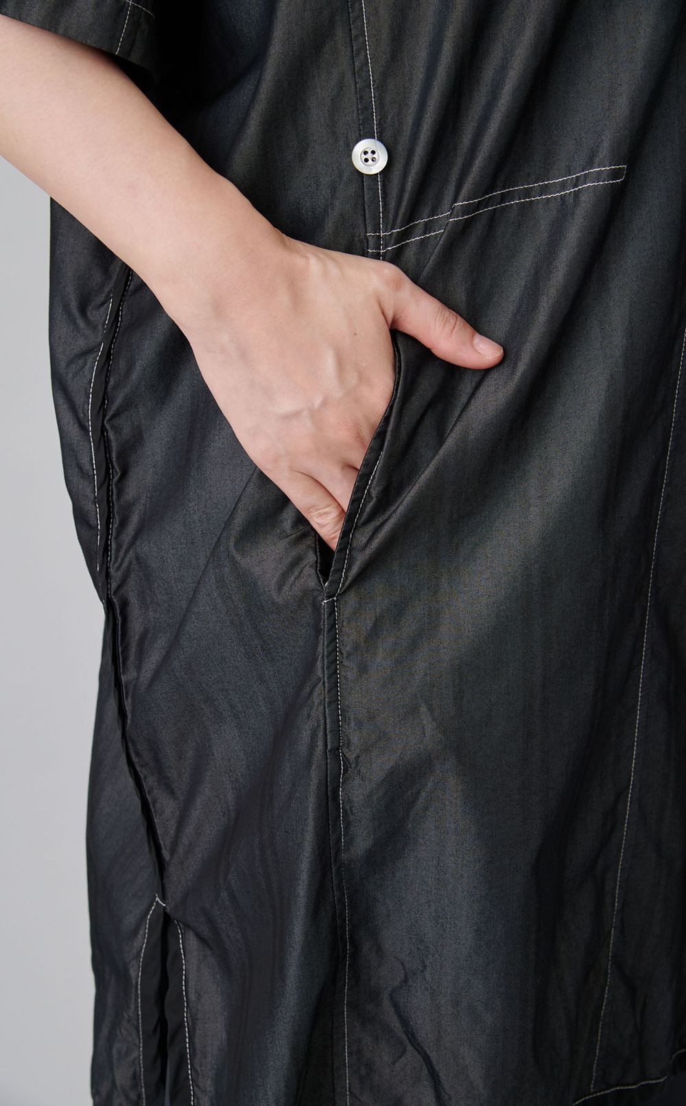 【reADdress】ストライプロングシャツブラウス