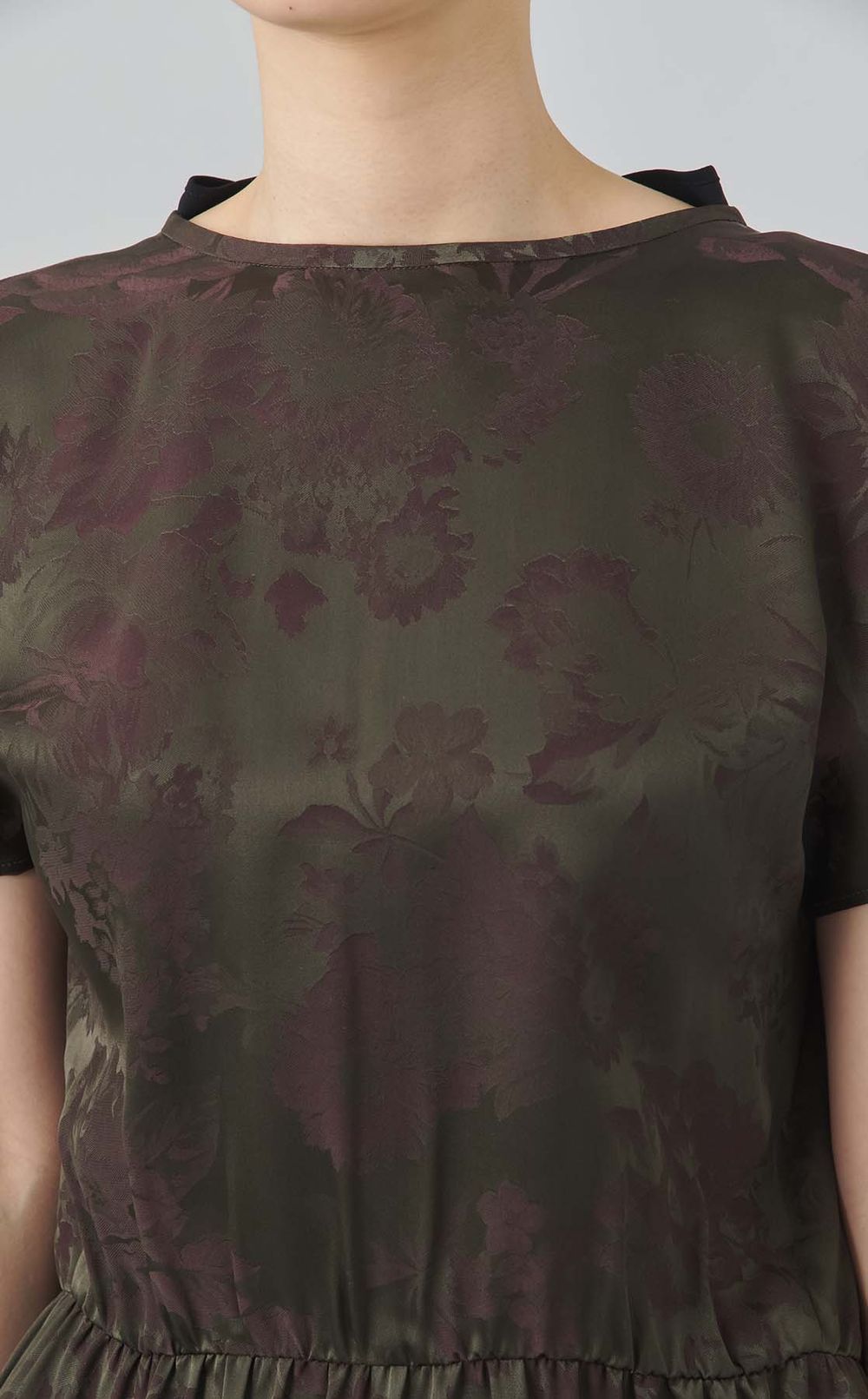 フラワージャガードブラウス