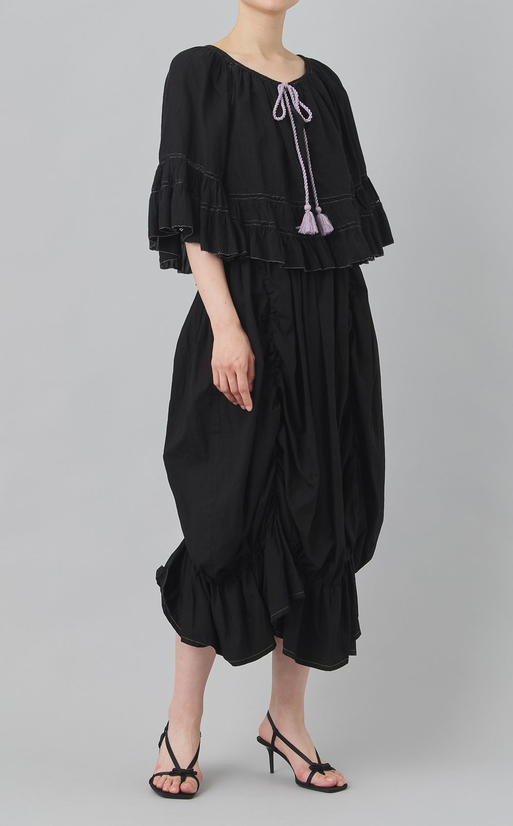 【reADdress】コッ卜ンリネンガーゼスモックブラウス