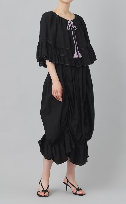 【reADdress】コッ卜ンリネンガーゼスモックブラウス