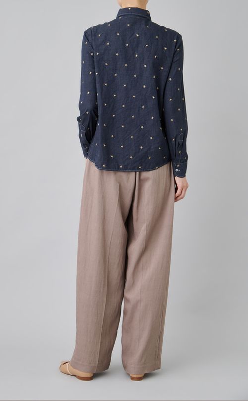 【reADdress】フロントフリルストライプシャツ