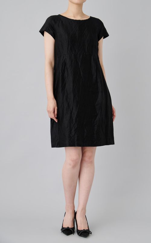 【reADdress】リネン混クルーネックワンピース