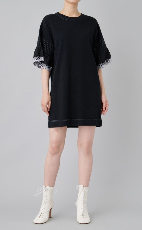 【reADdress】刺繍レースコットンワンピース