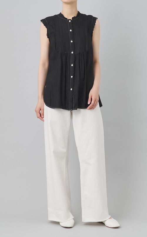 【reADdress】ノースリーブトリミングブラウス