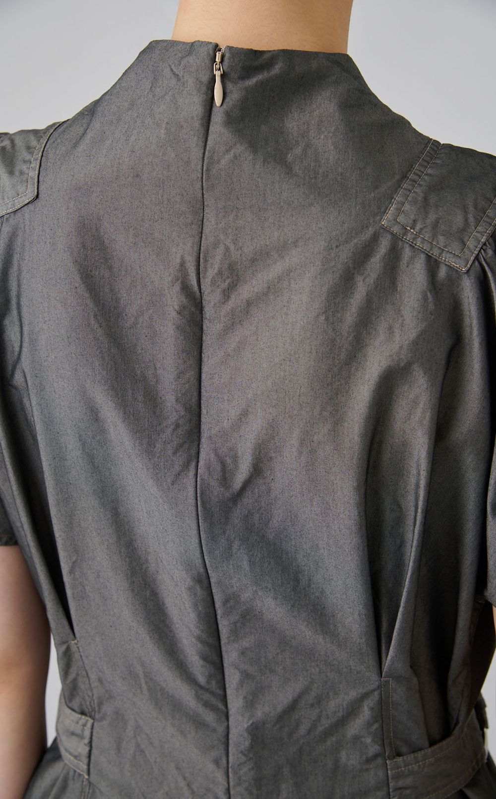 【reADdress】ギャザースリーブサイドタイワンピース