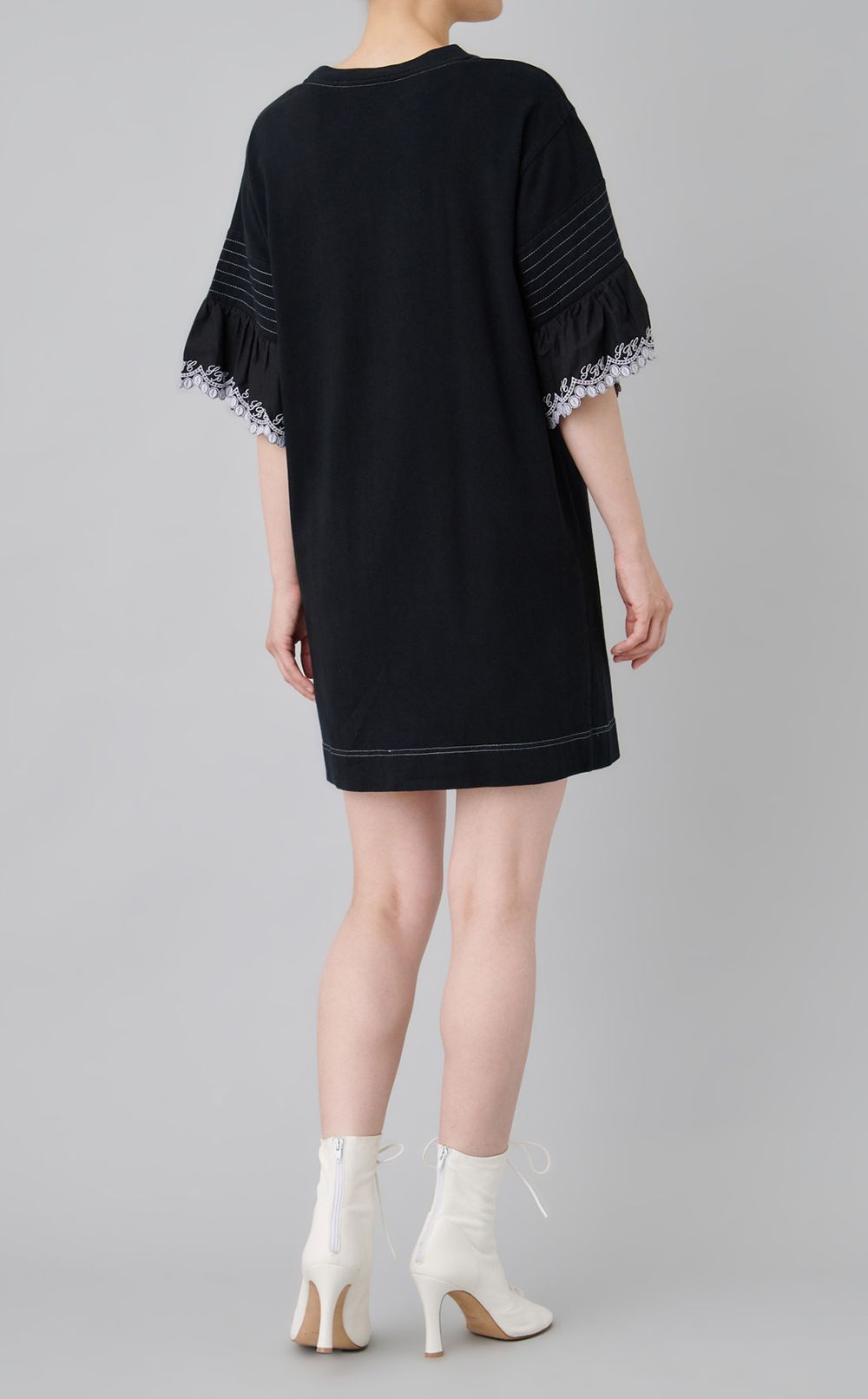 【reADdress】刺繍レースコットンワンピース