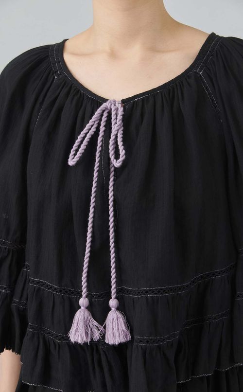 【reADdress】コッ卜ンリネンガーゼスモックブラウス