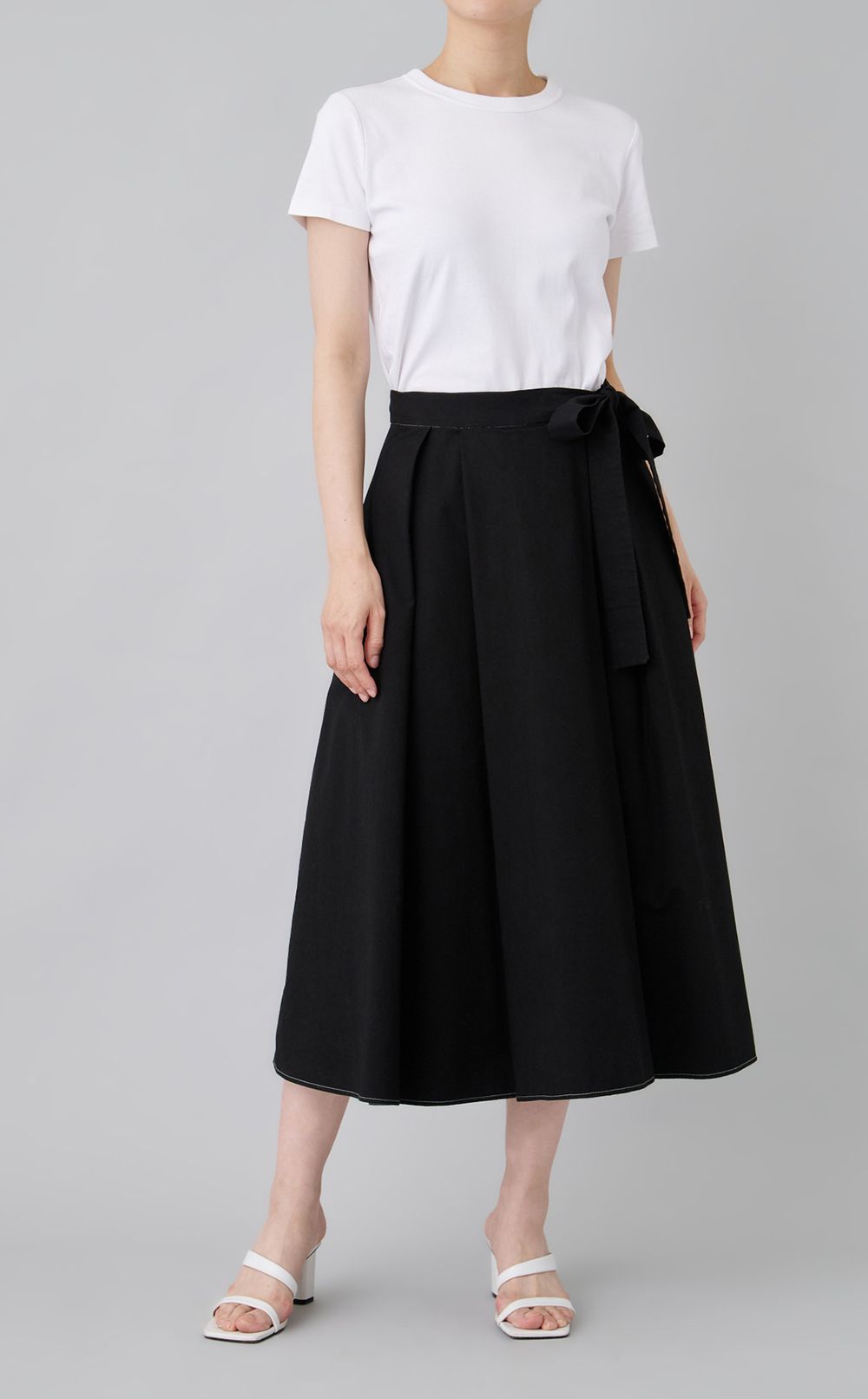 【reADdress】ウエストベルトフレアスカート