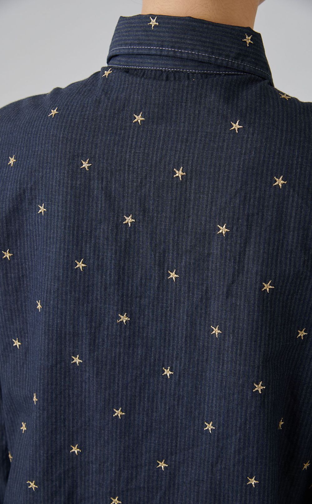 【reADdress】フロントフリルストライプシャツ