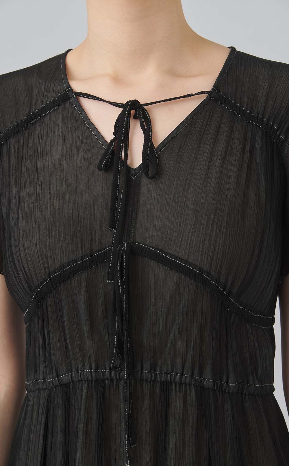 【reADdress】フリントリボンギャザーワンピース