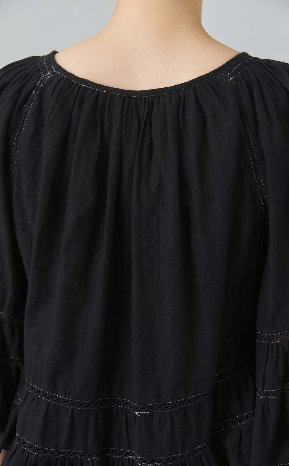 【reADdress】コッ卜ンリネンガーゼスモックブラウス