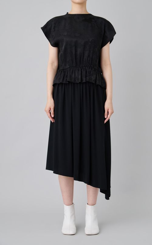 フラワージャガードブラウス