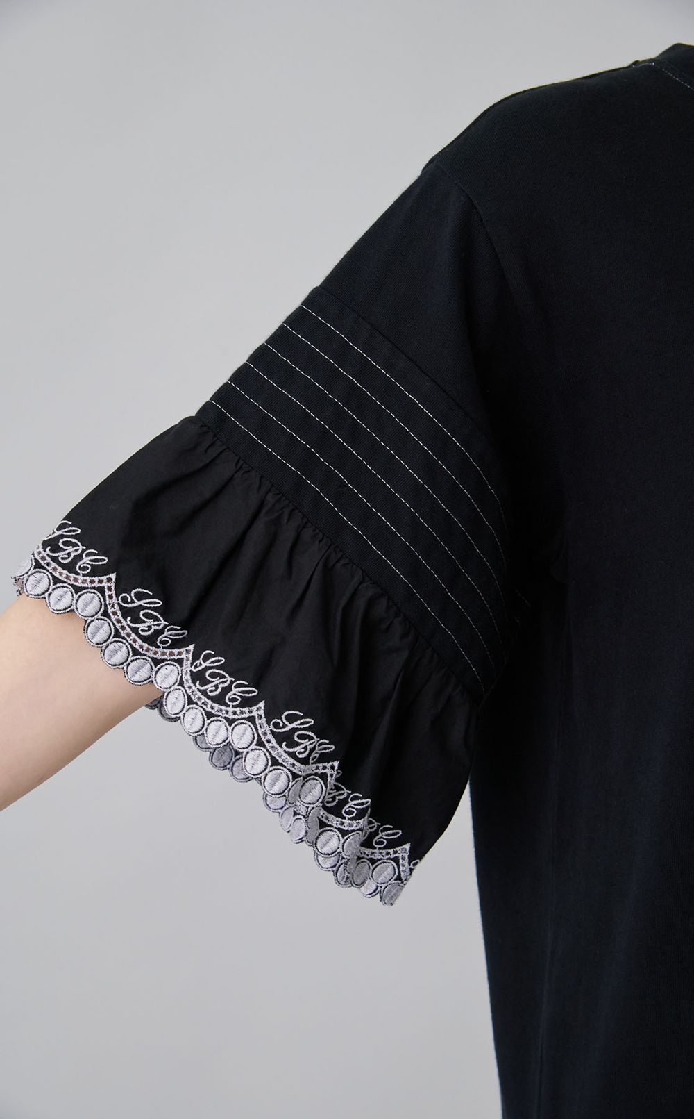 【reADdress】刺繍レースコットンワンピース