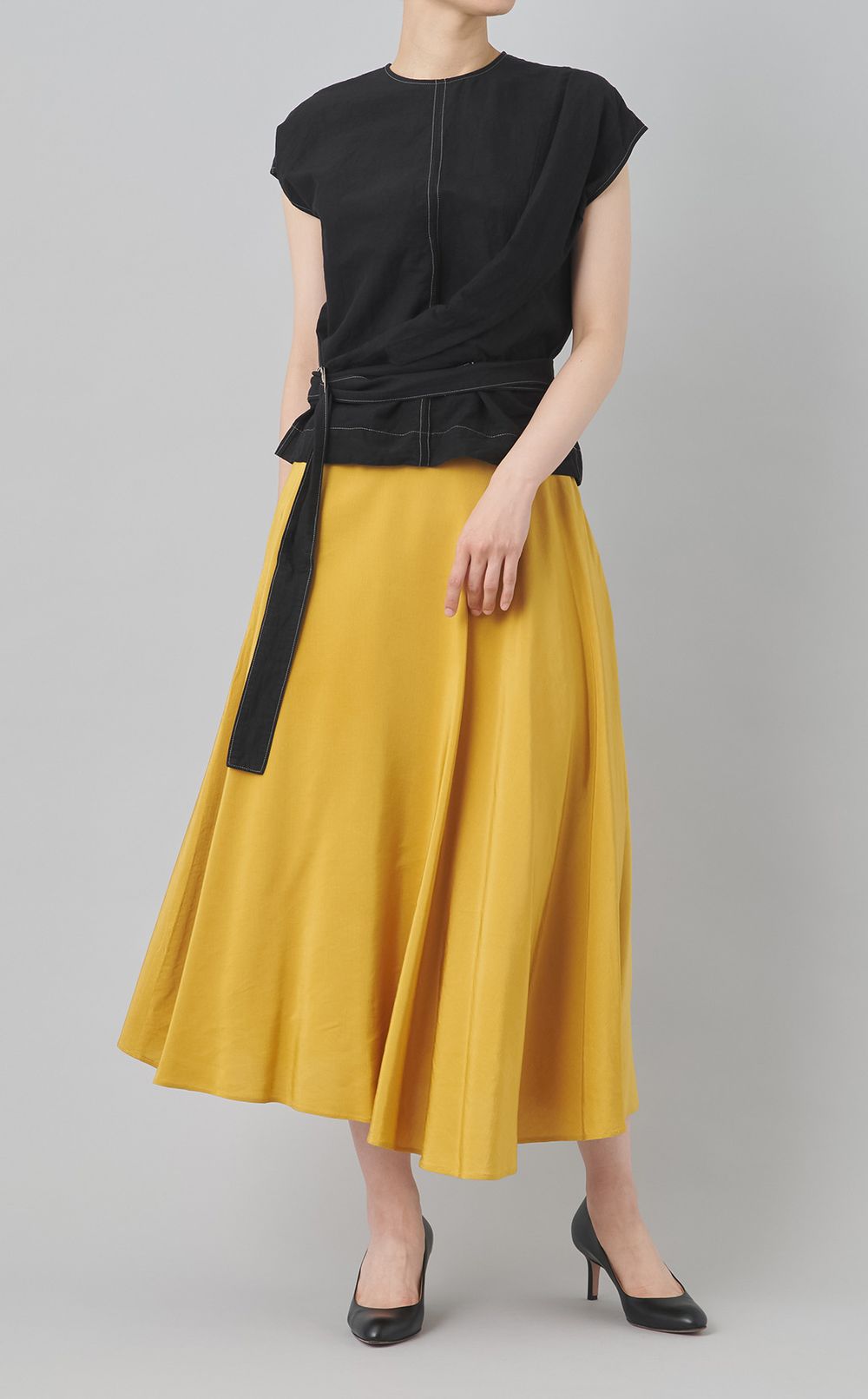 【reADdress】コットンドレープシャツ