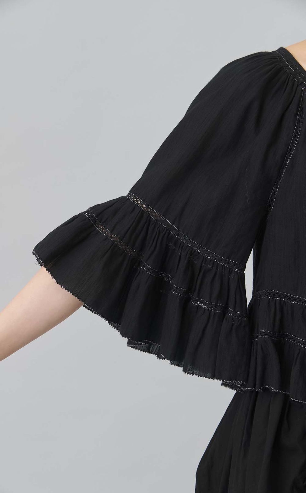 【reADdress】コッ卜ンリネンガーゼスモックブラウス