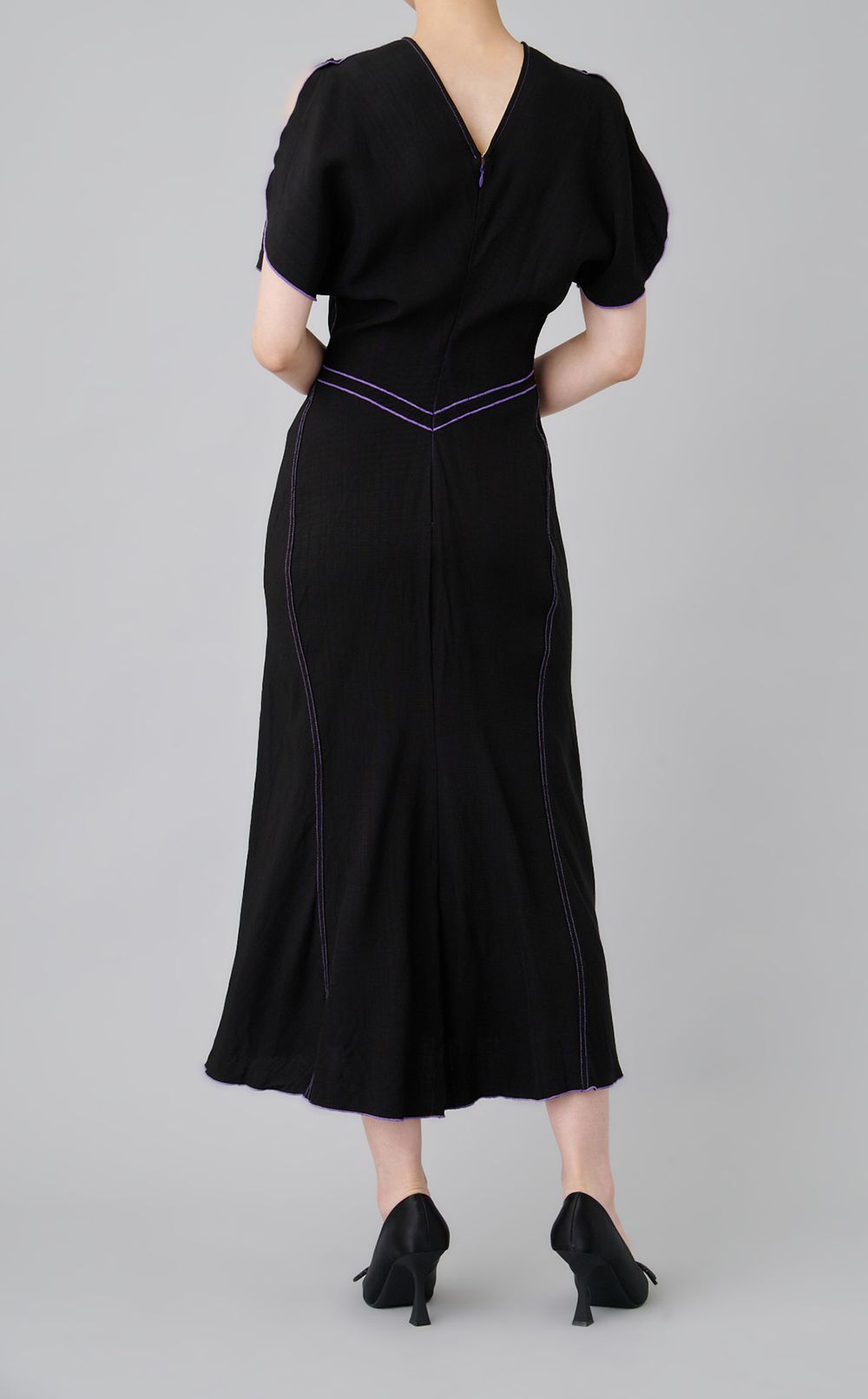 【reADdress】ギャザーウエストミディワンピース