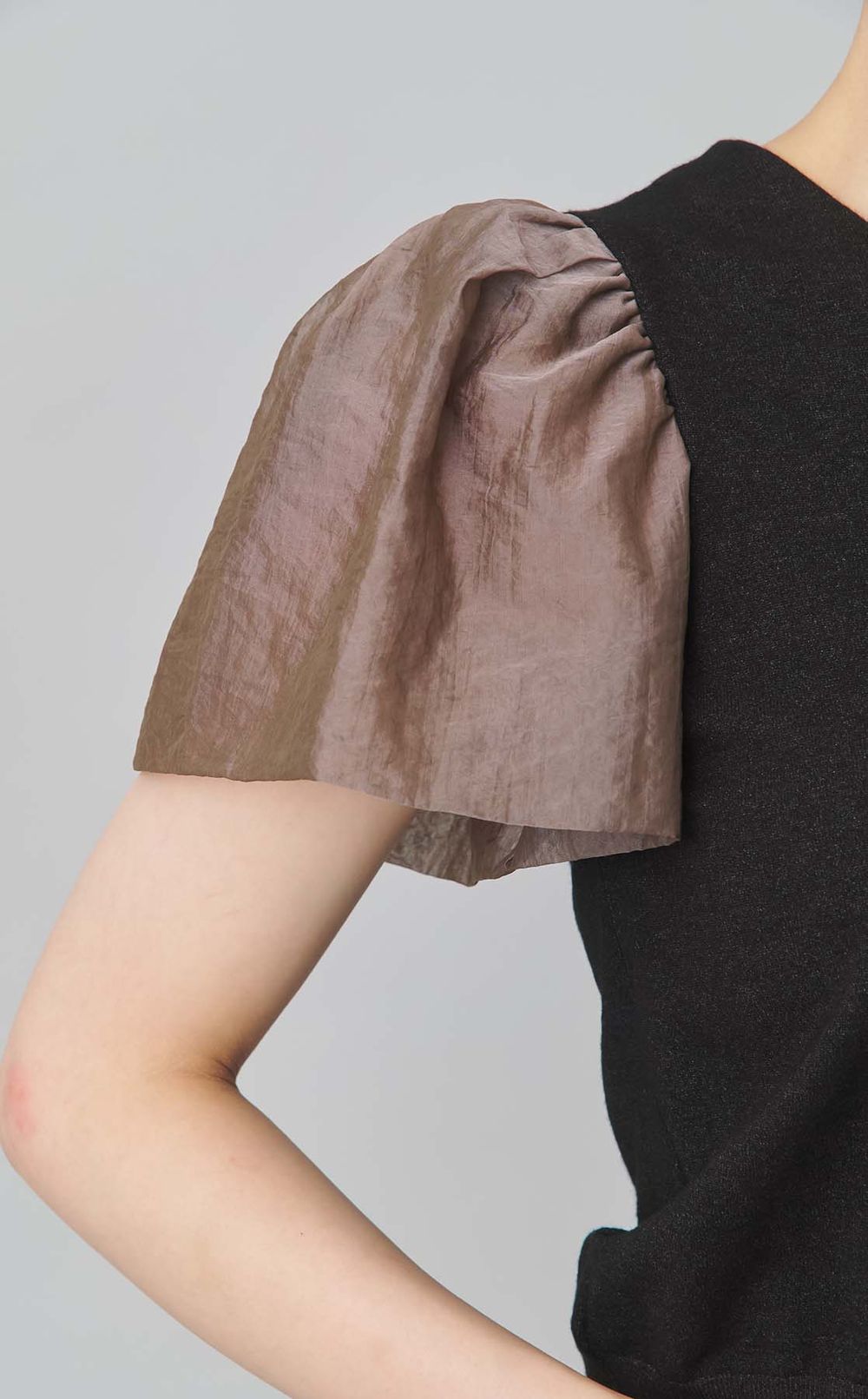 【reADdress】シアースリーブニットプルオーバー