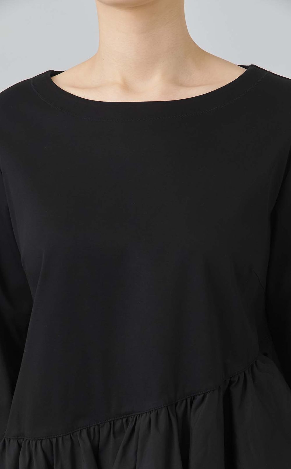 【reADdress】コンビフリルプルオーバーカットソー