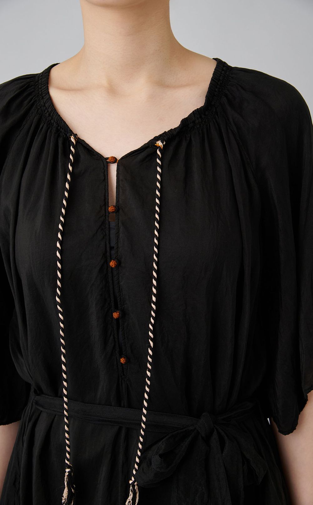 【reADdress】ラウンドネックロングワンピース