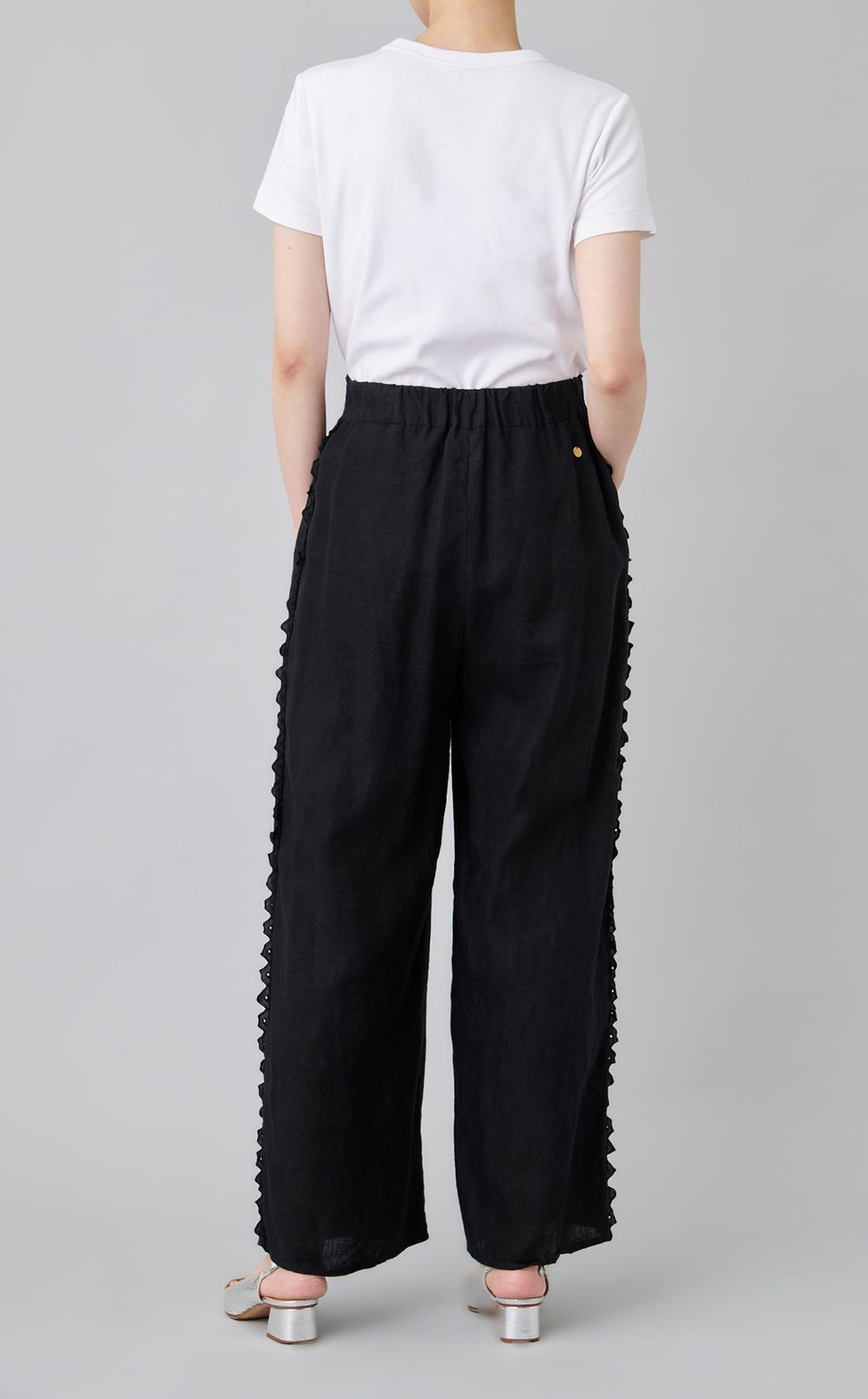 【reADdress】サイドトリムリネンパンツ