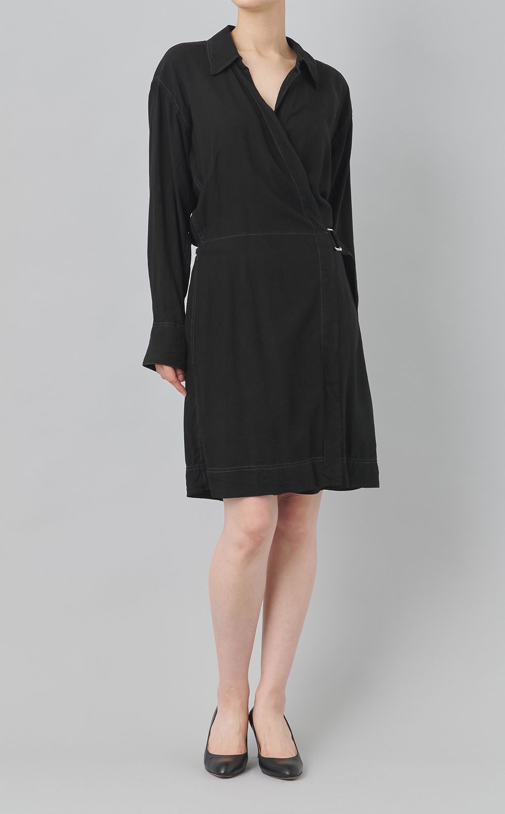 【reADdress】ラップロングシャツワンピース