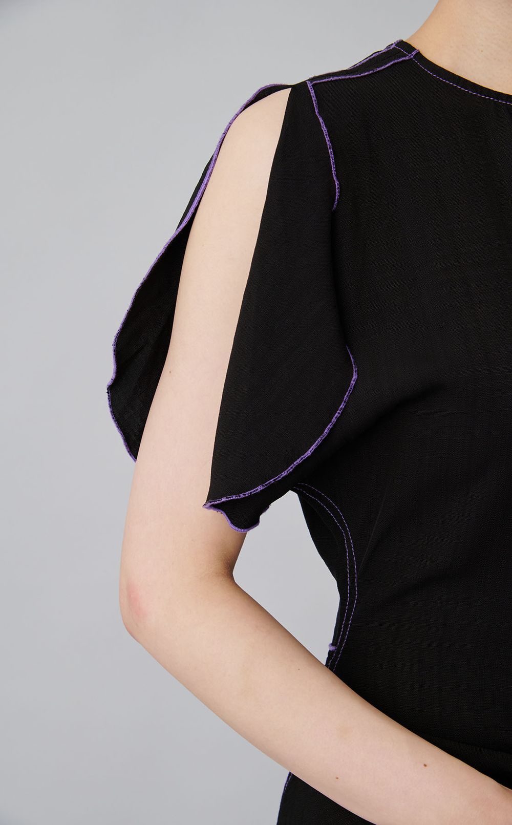 【reADdress】ギャザーウエストミディワンピース