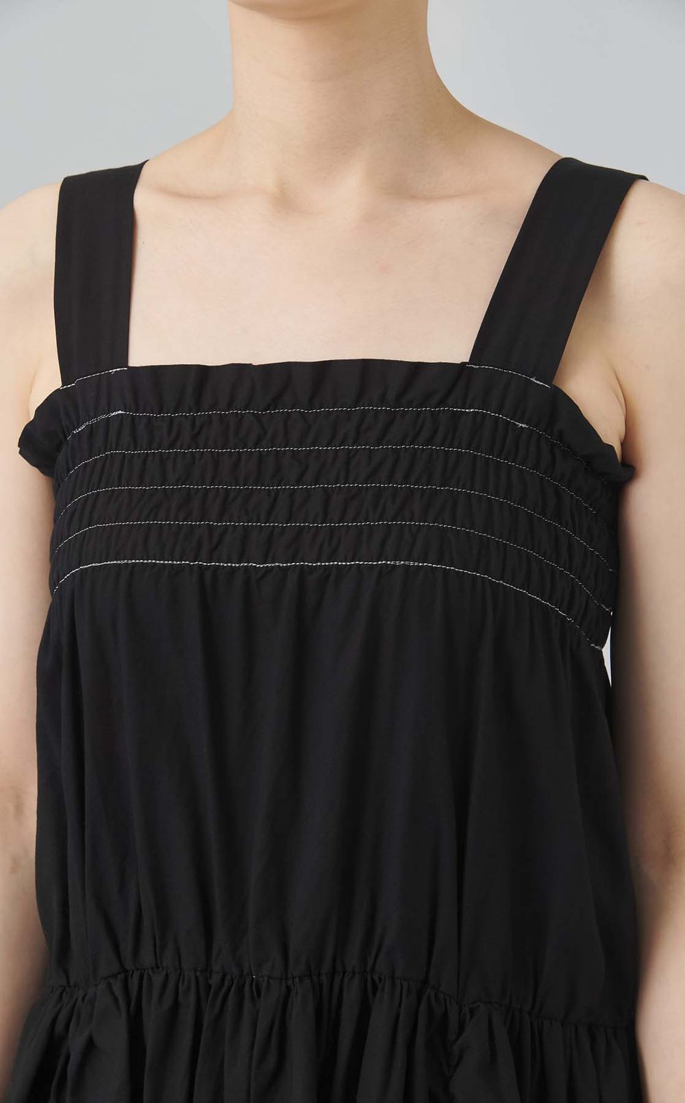 【reADdress】コットン2wayギャザーワンピース