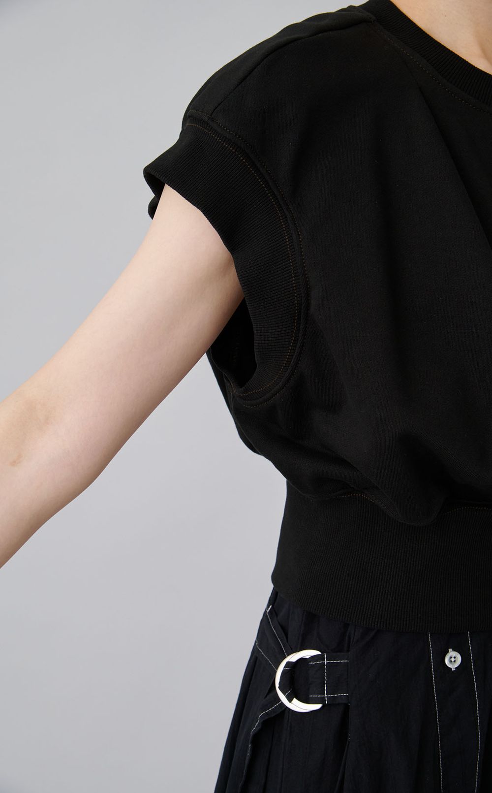 【reADdress】ノースリーブスウェットコンボワンピース