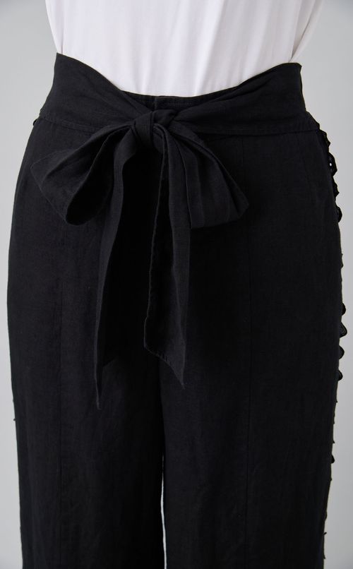 【reADdress】サイドトリムリネンパンツ