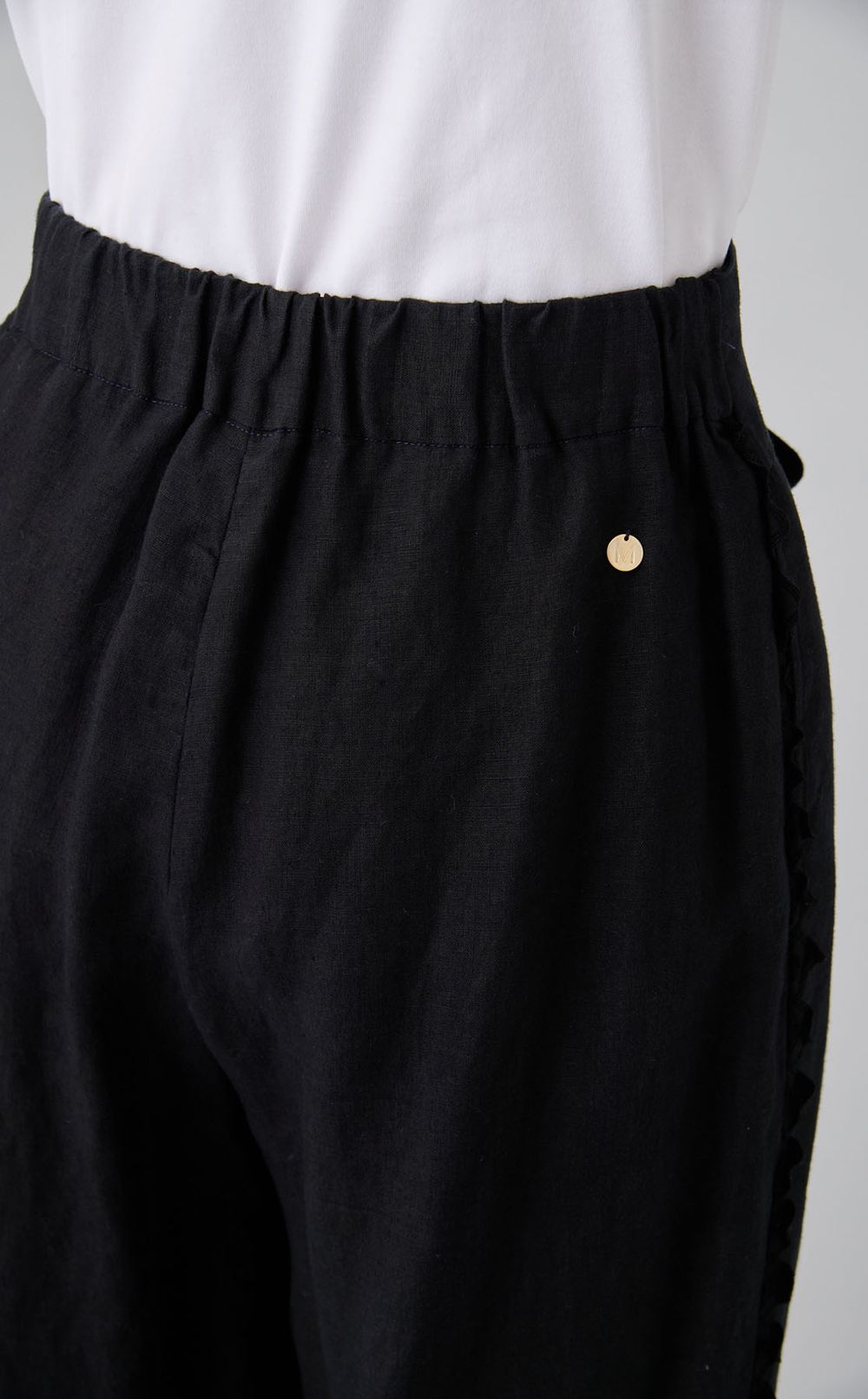 【reADdress】サイドトリムリネンパンツ