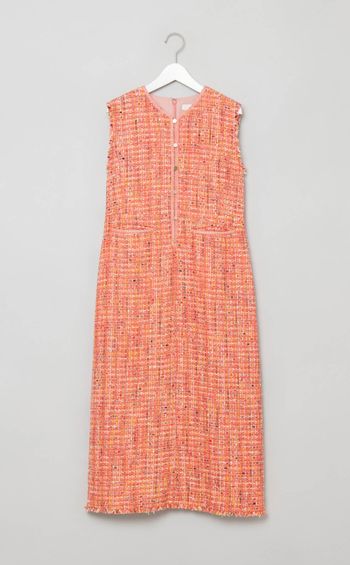 シャイニーカラーツイードワンピース