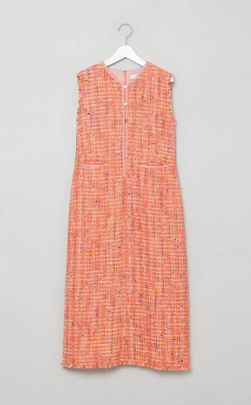 シャイニーカラーツイードワンピース