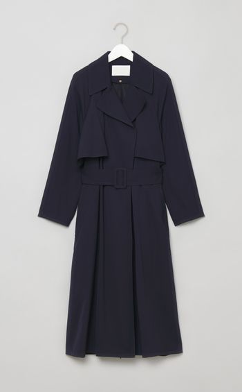 ウールギャバジンガウンコート