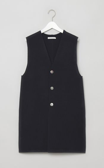 ミラノリブニットロングジレ