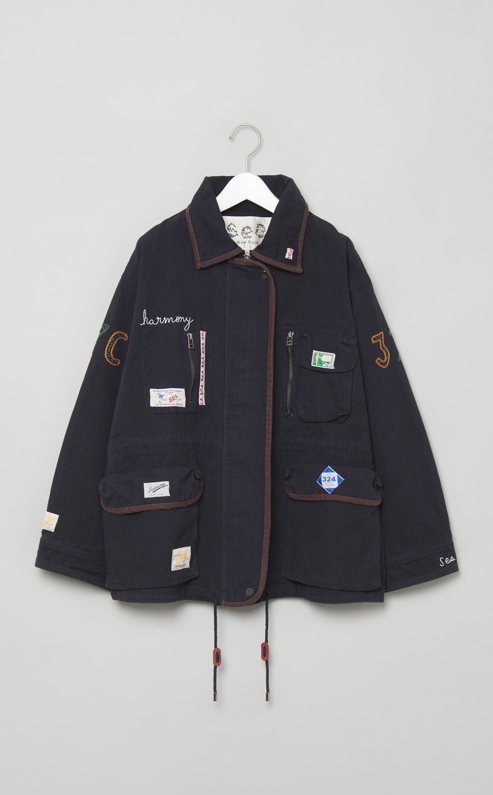 コットンパッチワークワークブルゾン