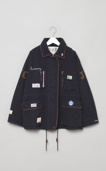 コットンパッチワークワークブルゾン