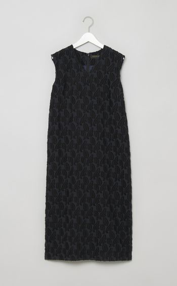 Vネック Iラインワンピース