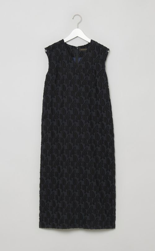 Vネック Iラインワンピース