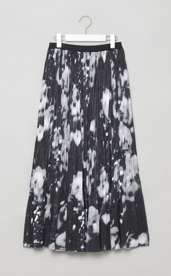 ボカシプリントプリーツスカート