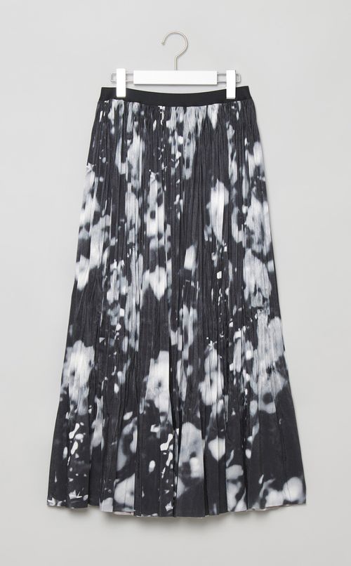 ボカシプリントプリーツスカート