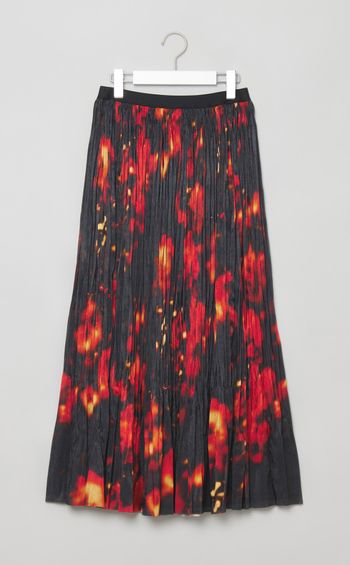 ボカシプリントプリーツスカート