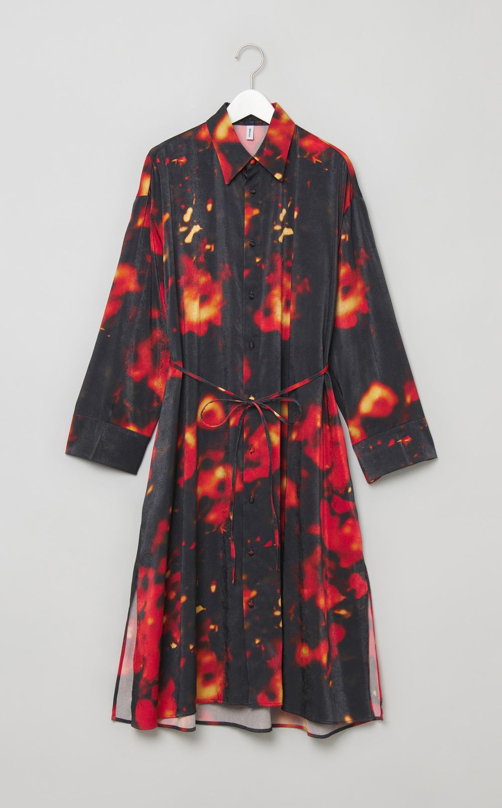 ボカシプリントシャツワンピース