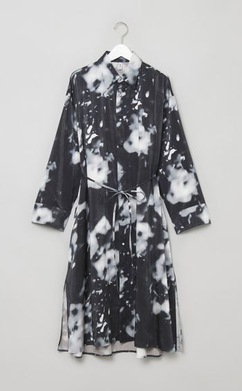 ボカシプリントシャツワンピース