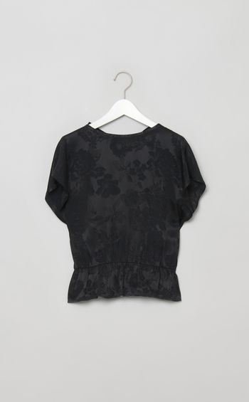 フラワージャガードブラウス