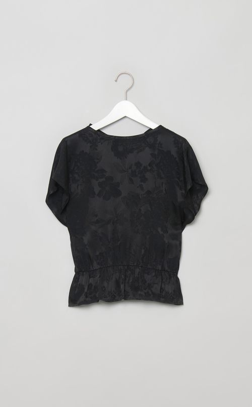 フラワージャガードブラウス