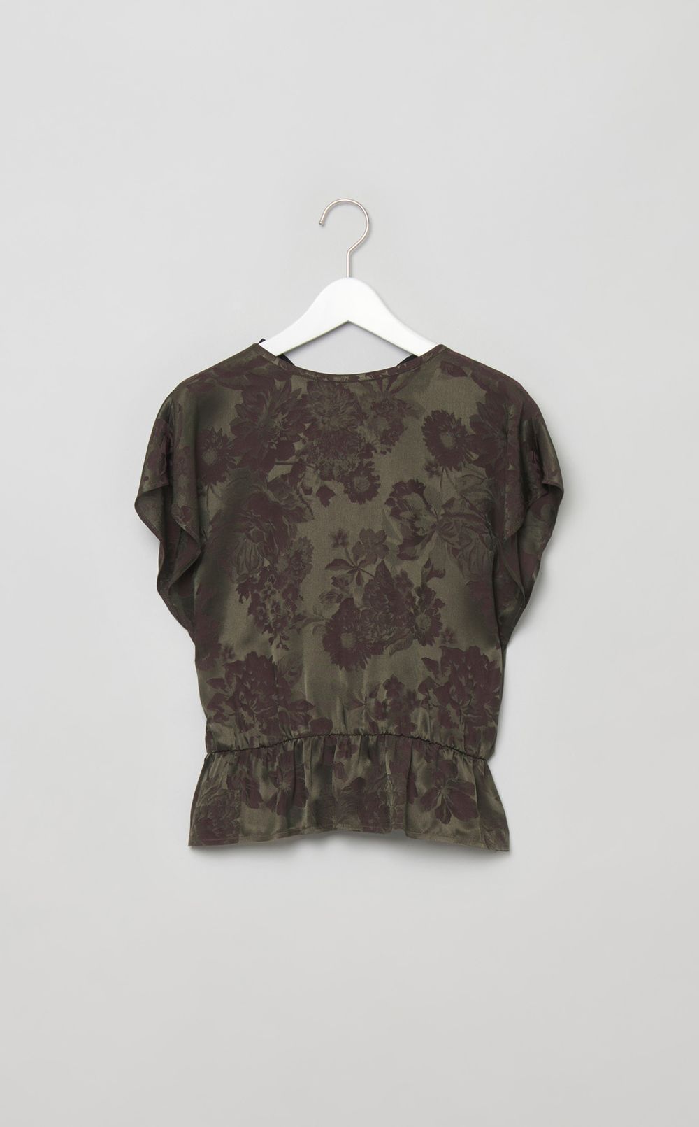 フラワージャガードブラウス